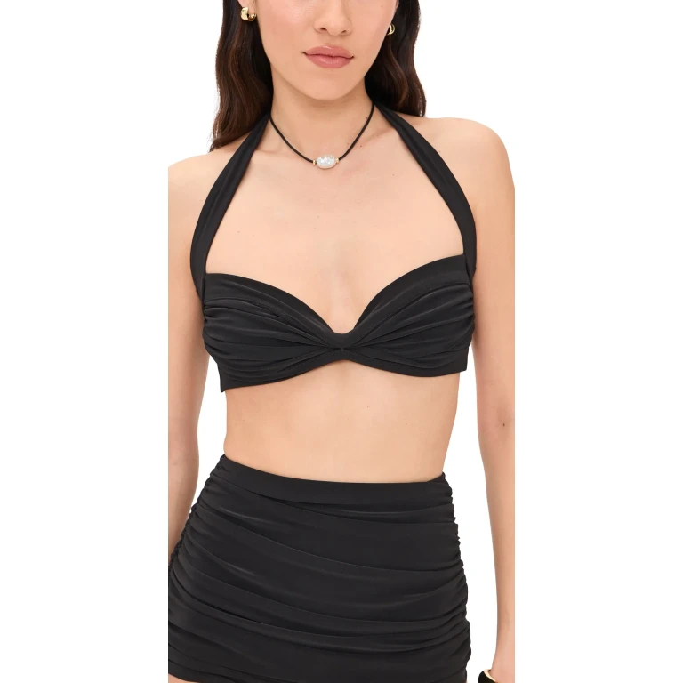 Norma Kamali Bill Bikini Top Snow White L