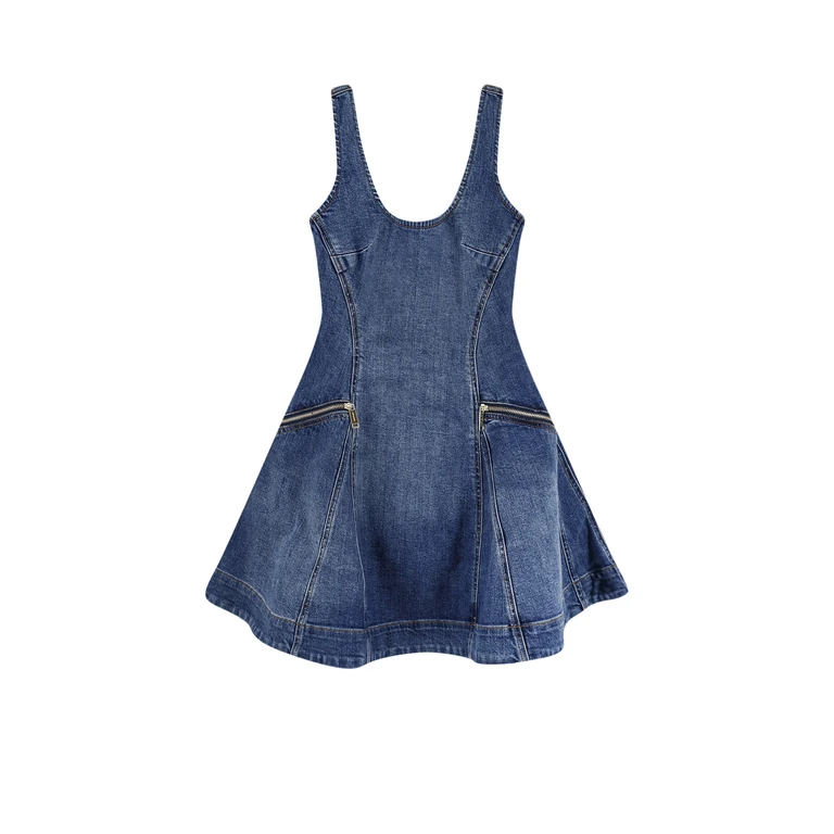 Self-Portrait SELF PORTRAIT Dresses Blue Cotone Elastan - Women