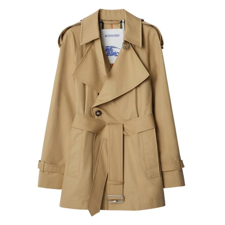 Burberry Gabardine Belted Trench Jacket