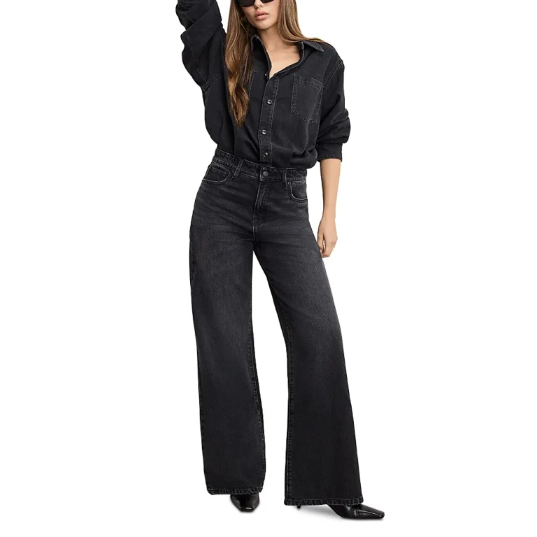 Good American Denim Shirt Jumpsuit