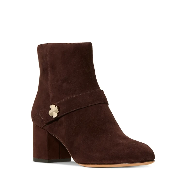 kate spade new york Women's Spade Flower Suede Ankle Booties