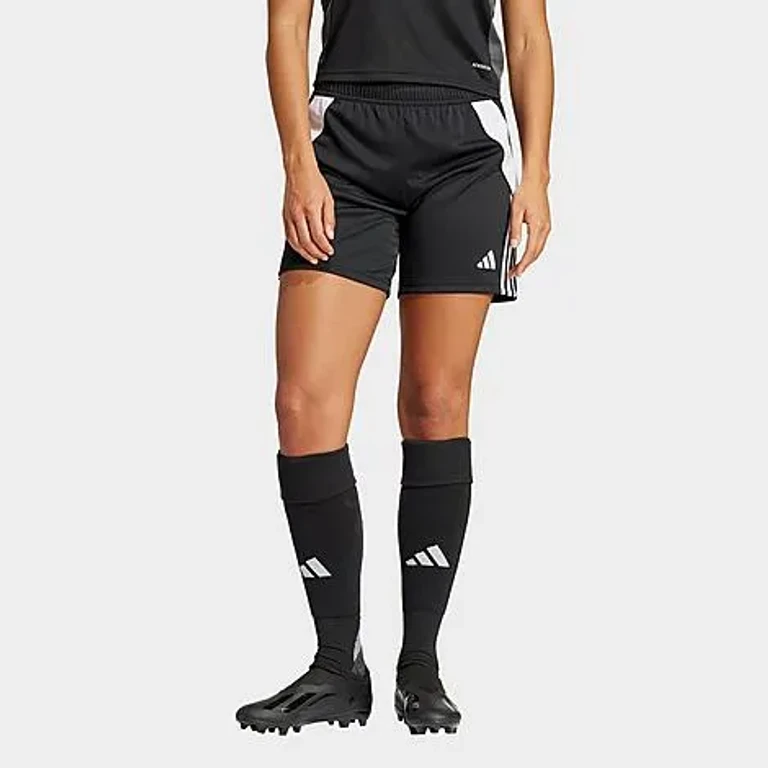 Women's Tiro 24 Soccer Shorts in Black/White Size: XXS