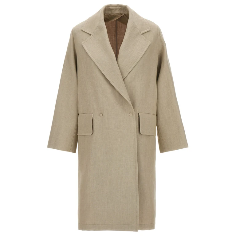 Max Mara Mescal trench coat Beige Linen Coats - Women