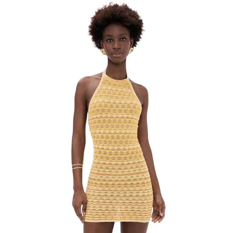 Cult Gaia Erina Knit Dress Marigold M