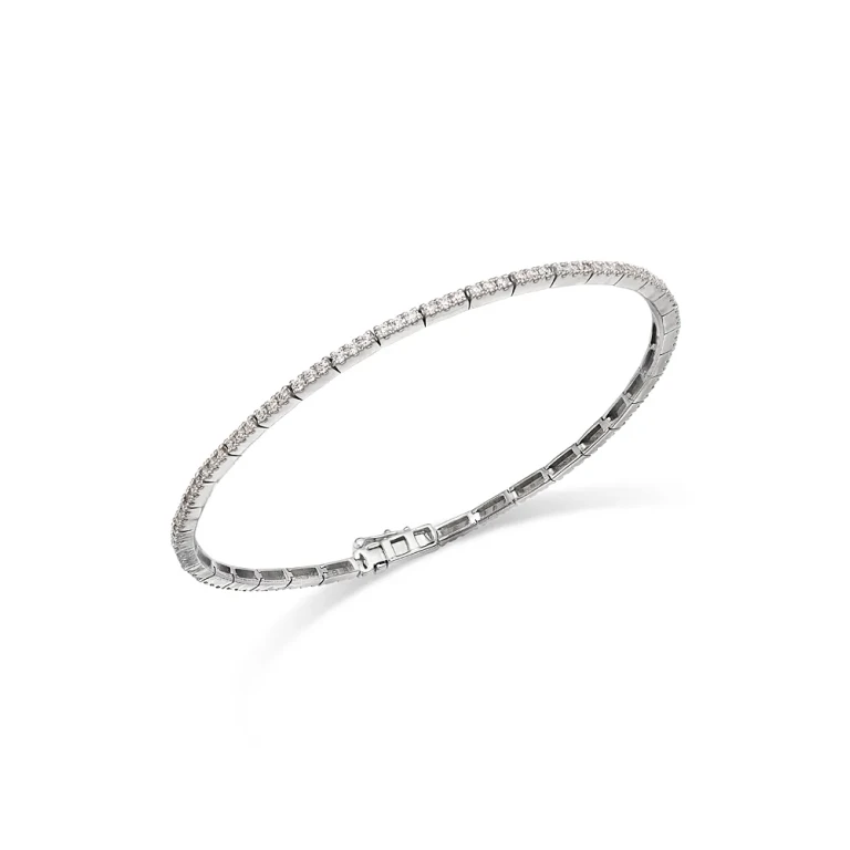 Diamond Tennis Bracelet in 14K White Gold, 1.0 tcw