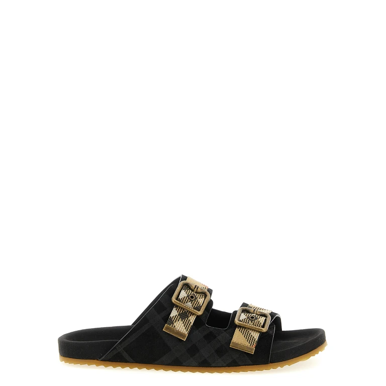 Burberry Urchin slides Black Lh Polyamide Polyester Sandal - Men