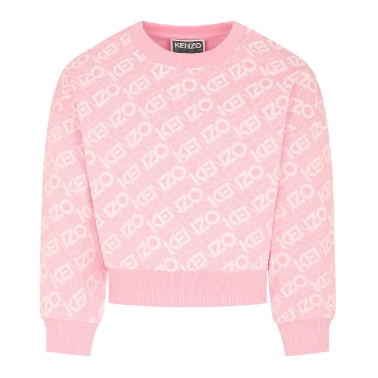 Kenzo Kids Monogram Logo Cotton Sweatshirt