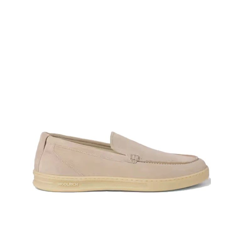 Woolrich Double U. t Slip-on Man Camoscio Nude & Neutrals Suede Calzature - Men