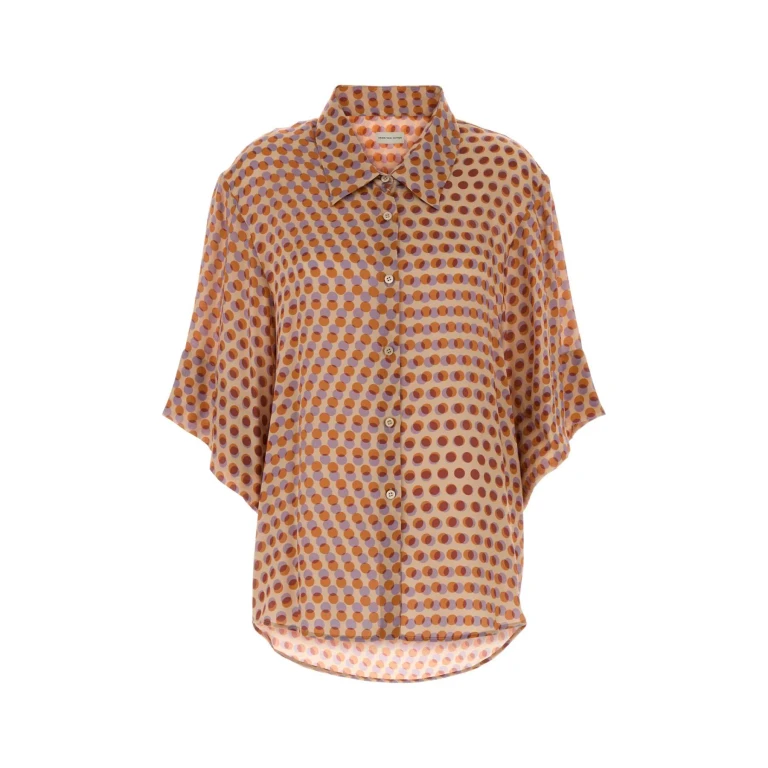 Dries Van Noten Printed Satin Clea Shirt