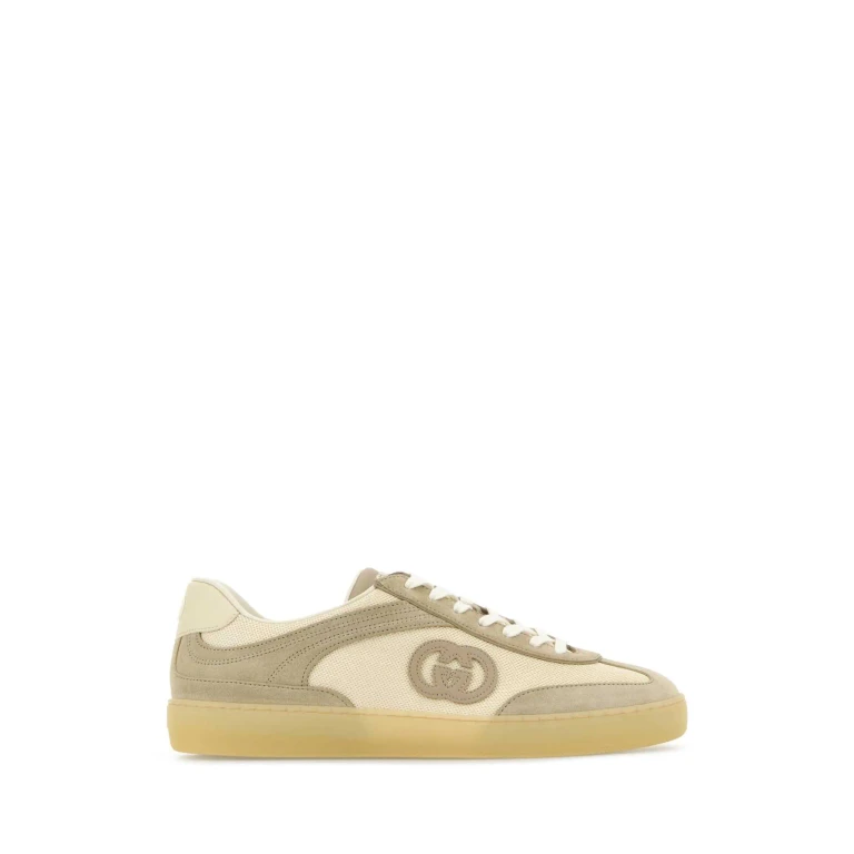 Gucci Two-tone Mesh And Suede Sneakers