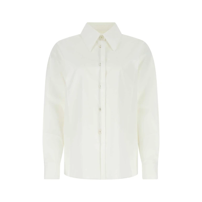 Jil Sander White Poplin Oversize Shirt 100 Exterior: Cotton Camicie - Women