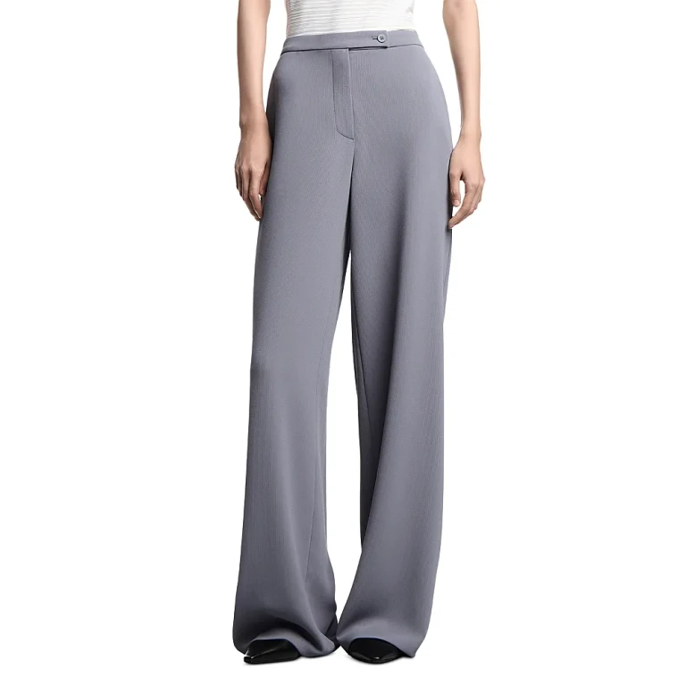 Emporio Armani Fluid Armure Palazzo Pants