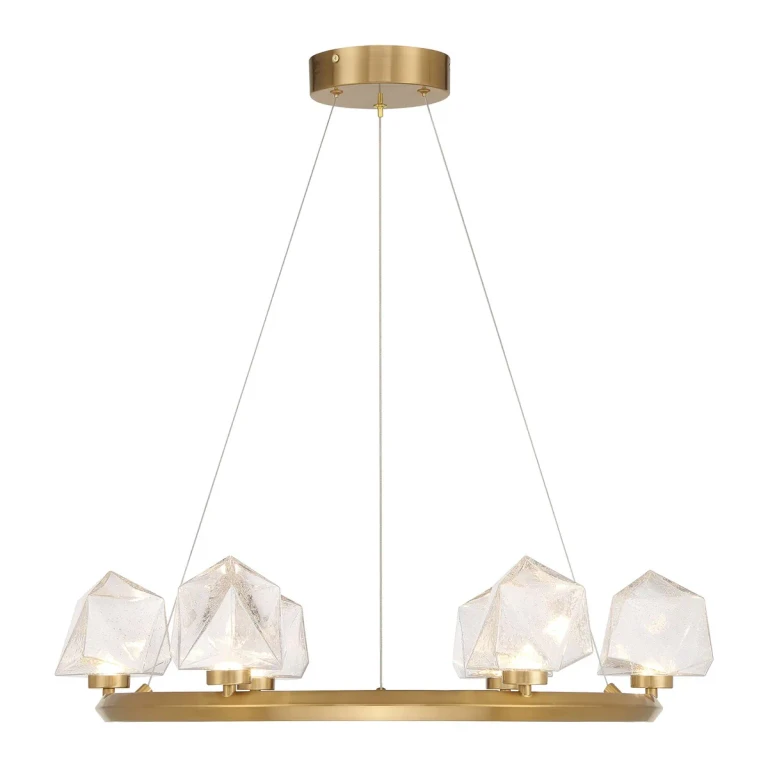Castello 6-Light Chandelier in Warm Brass