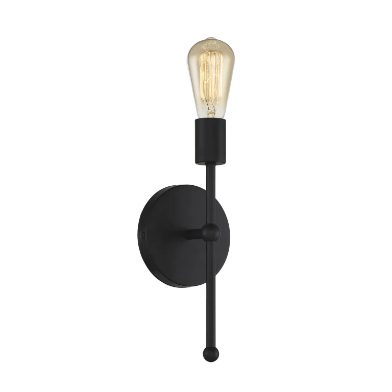 Trade Winds Lighting 1-Light Wall Sconce In Matte Black - TW110010-MBK