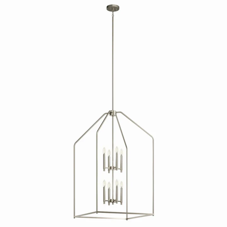 Brushed Nickel Foyer Pendant from the Madden Collection