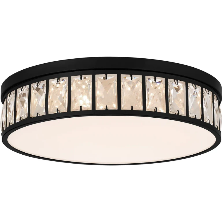 Matte Black LED Flush Mount from the Gibson Collection
