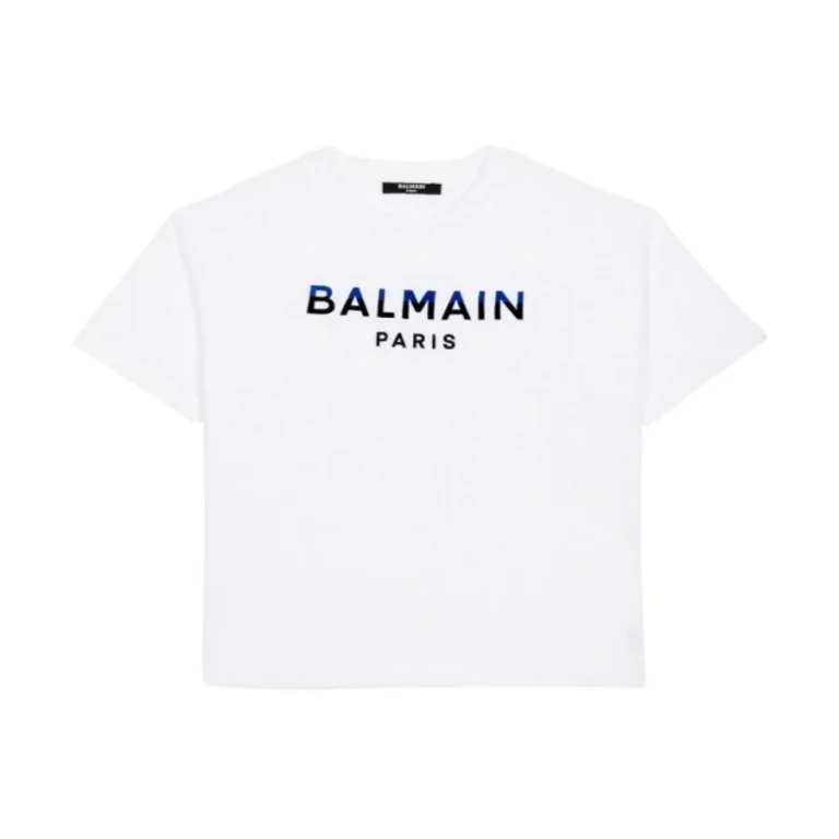 Balmain Boys Printed Balmain Paris Cotton T-Shirt