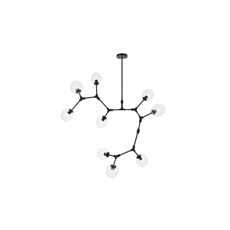 Black Nine Light Chandelier from the Cavoli Collection