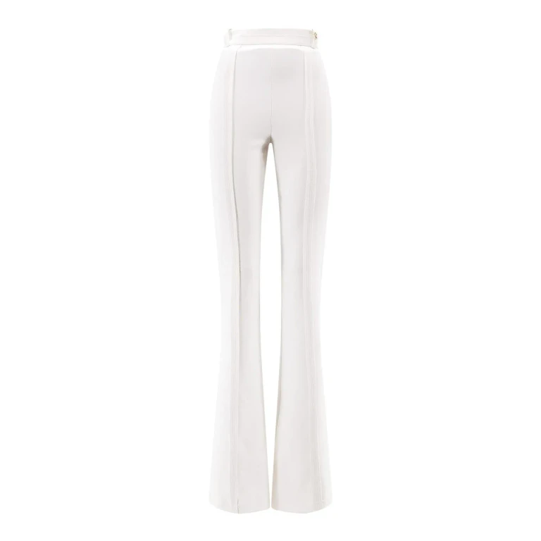 Elisabetta Franchi Pantalons Décontractés - Blanc