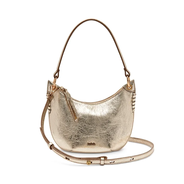 ba & sh Swing Metallic Leather Shoulder Bag