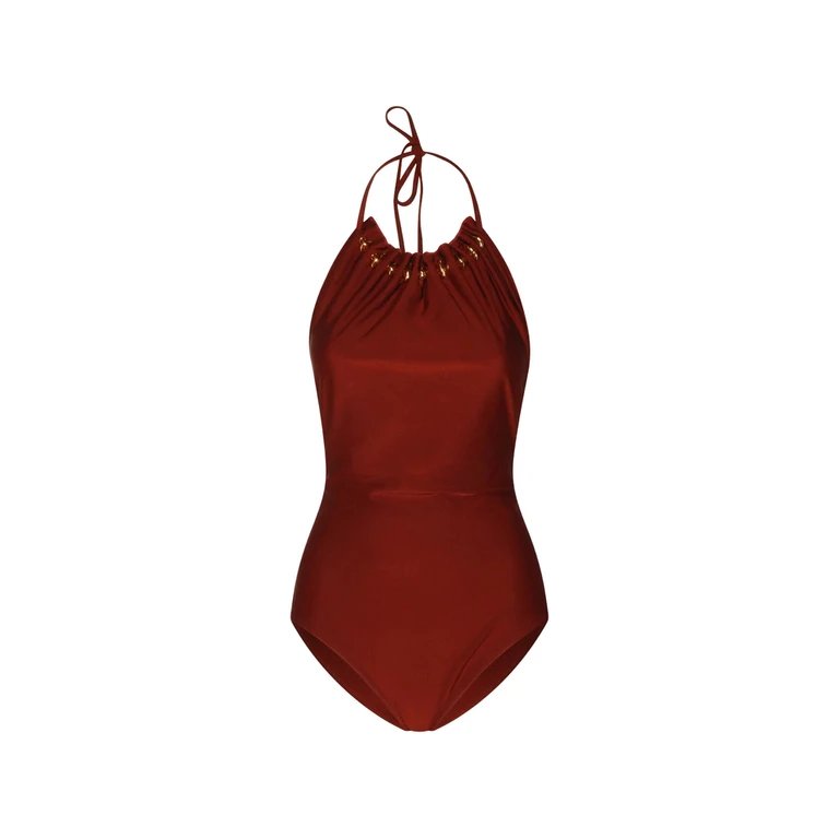 Zimmermann Embellished Halterneck Swimsuit