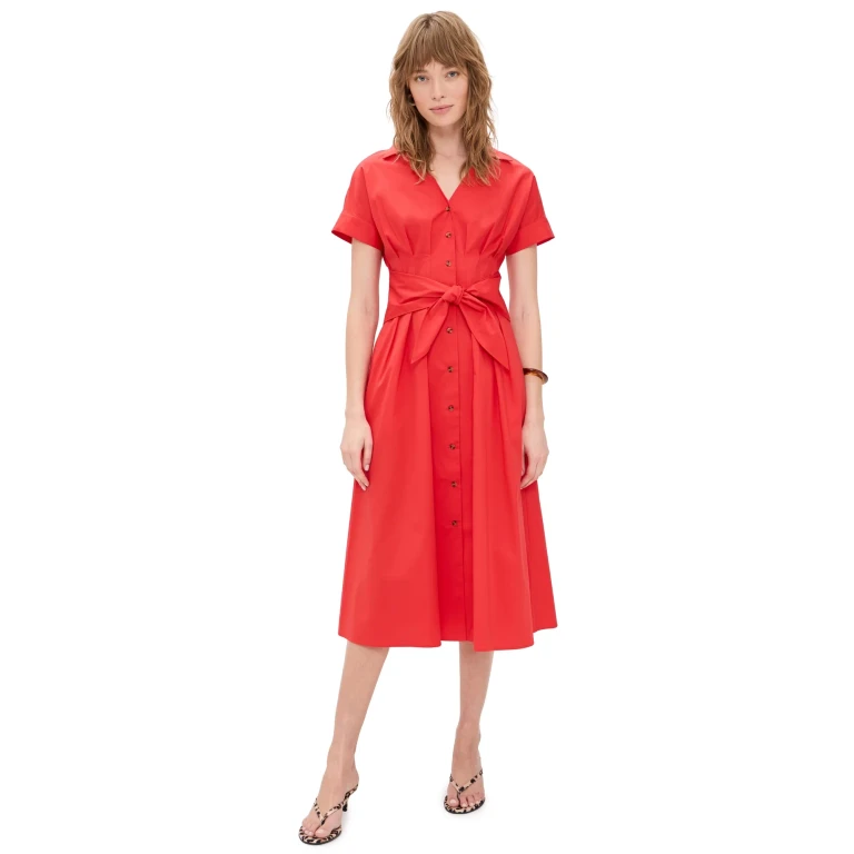 Shoshanna Beatrice Dress Tomato 4