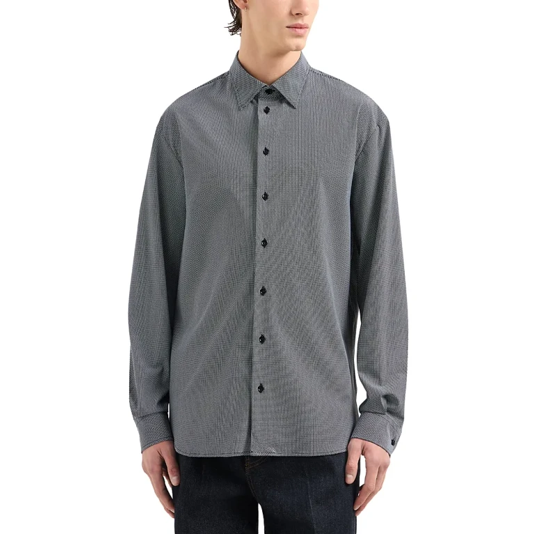 Emporio Armani Regular Fit Micro Polka Dot Sport Shirt