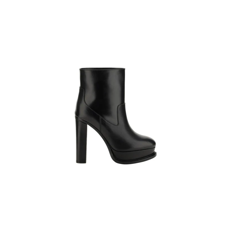 Alexander McQueen Block Heel Ankle Boots