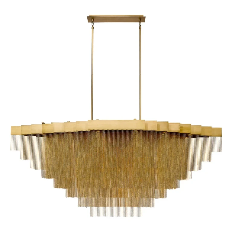 Antique Brush Gold LED Chandelier from the Bloomfield Collection