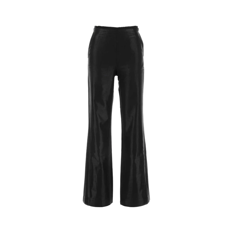 Diesel Black Polyester Blend P-Lumys Pant 9xx Pantaloni - Women
