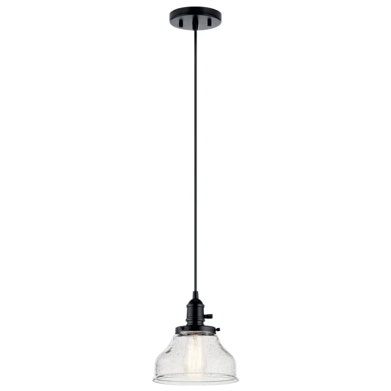 Black One Light Mini Pendant from the Avery Collection