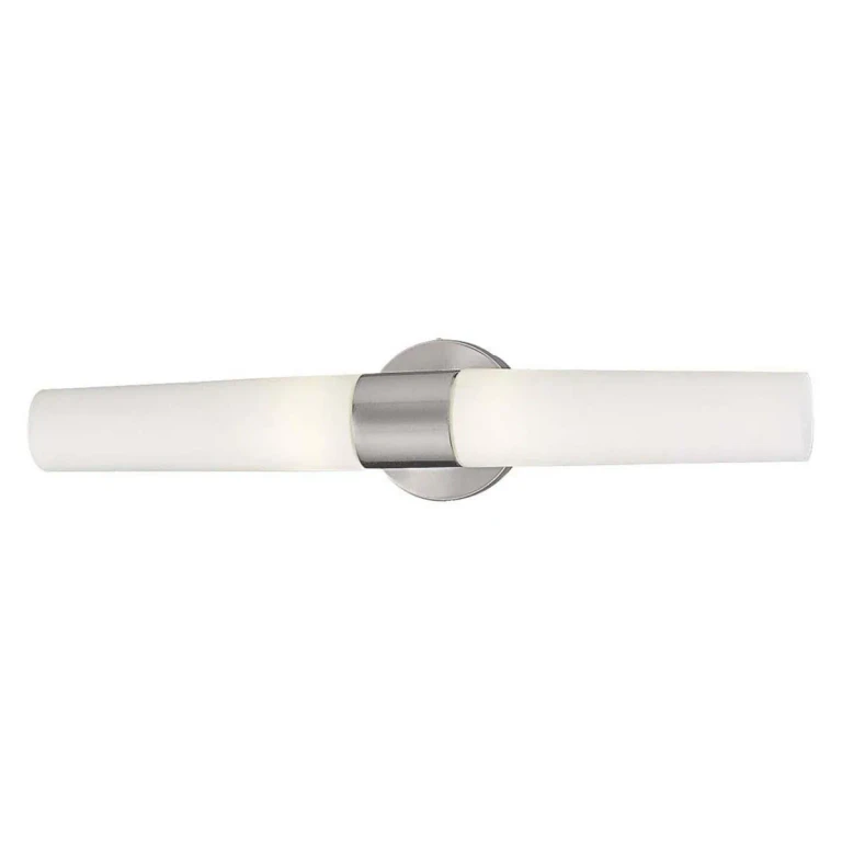 George Kovacs Saber 2-Light Bathroom Vanity Light in Brushed Stainless Steel