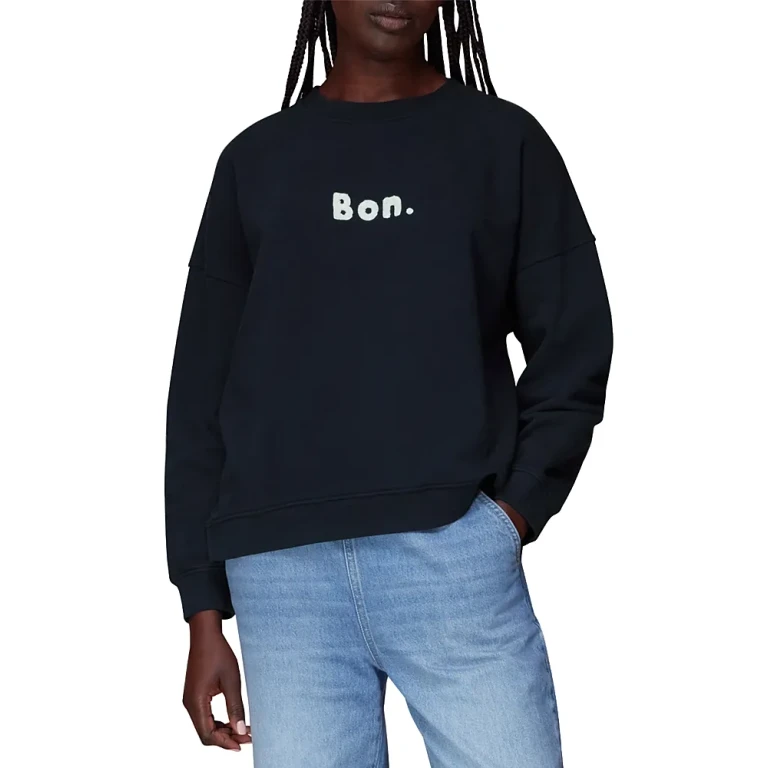 Whistles Bon Relaxed Cotton Sweatshirt