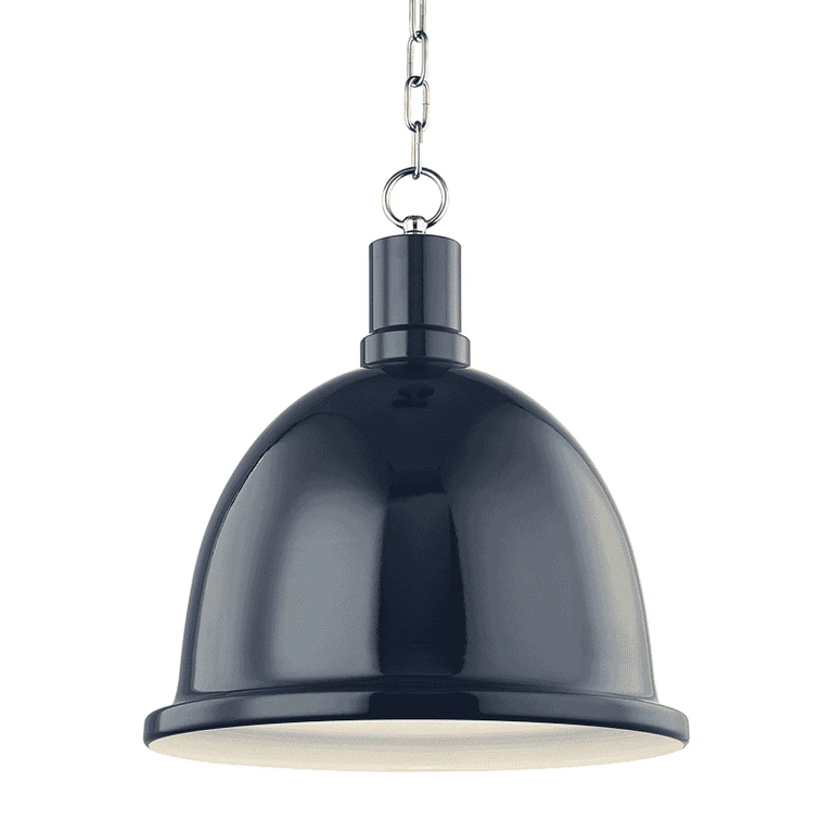 Polished Nickel Navy One Light Pendant from the Blair Collection