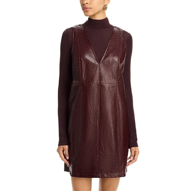 Valor of Venus Faux Leather Mini Dress