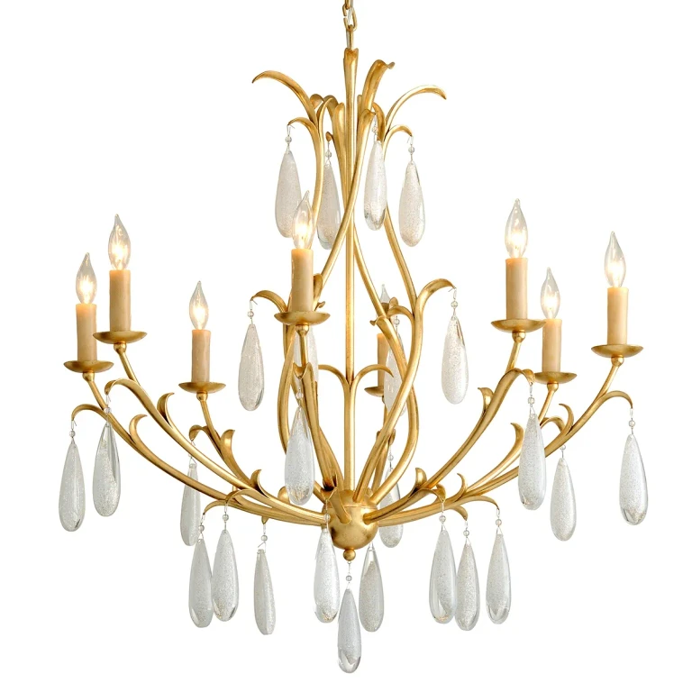 Gold Leaf Chandelier from the Prosecco Collection