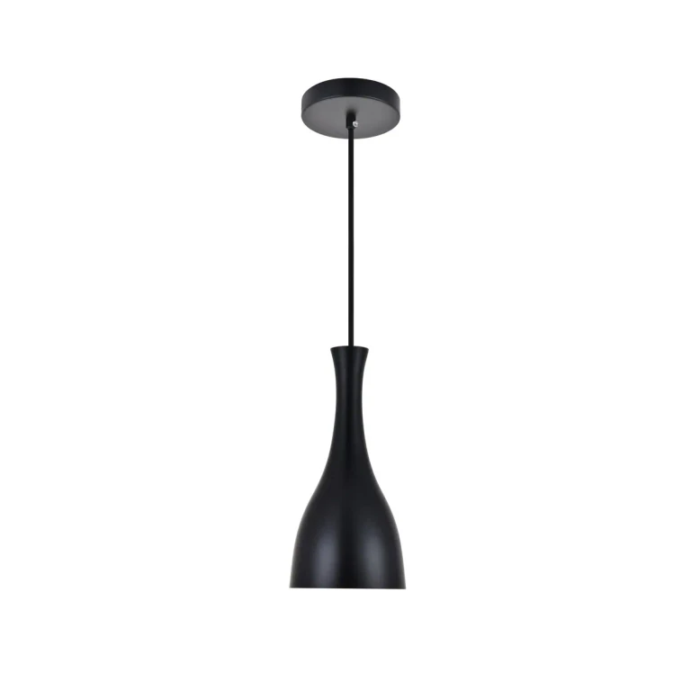 Black One Light Pendant from the Aiken Collection