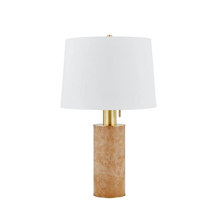 Aged Brass One Light Table Lamp from the Clarissa Collection