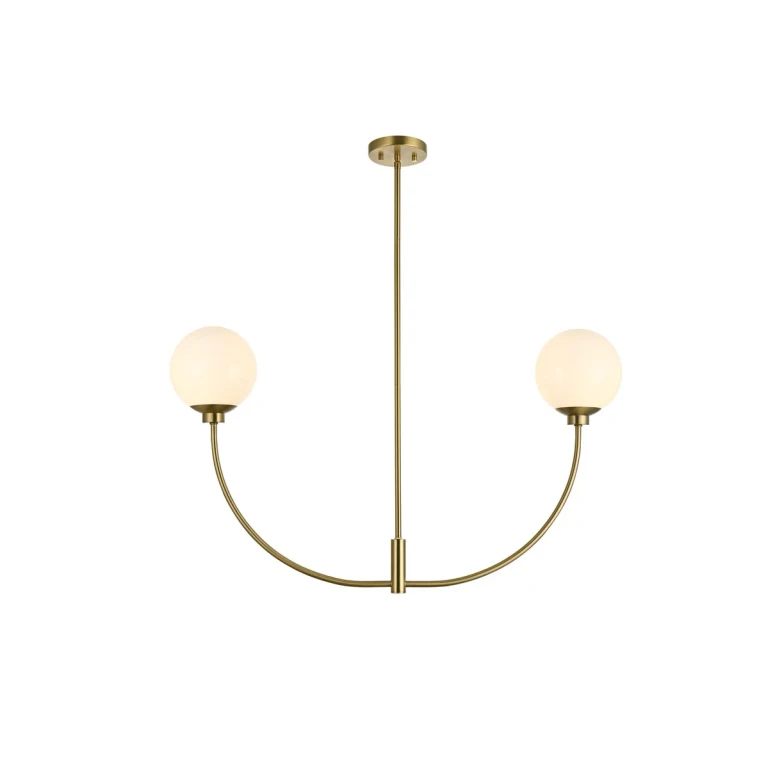 Satin Gold Two Light Chandelier from the Nyomi Collection