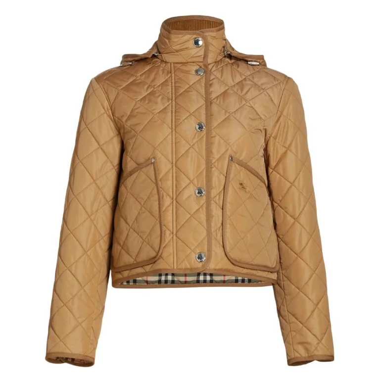 Burberry Diamond-Quilted Cropped Jacket