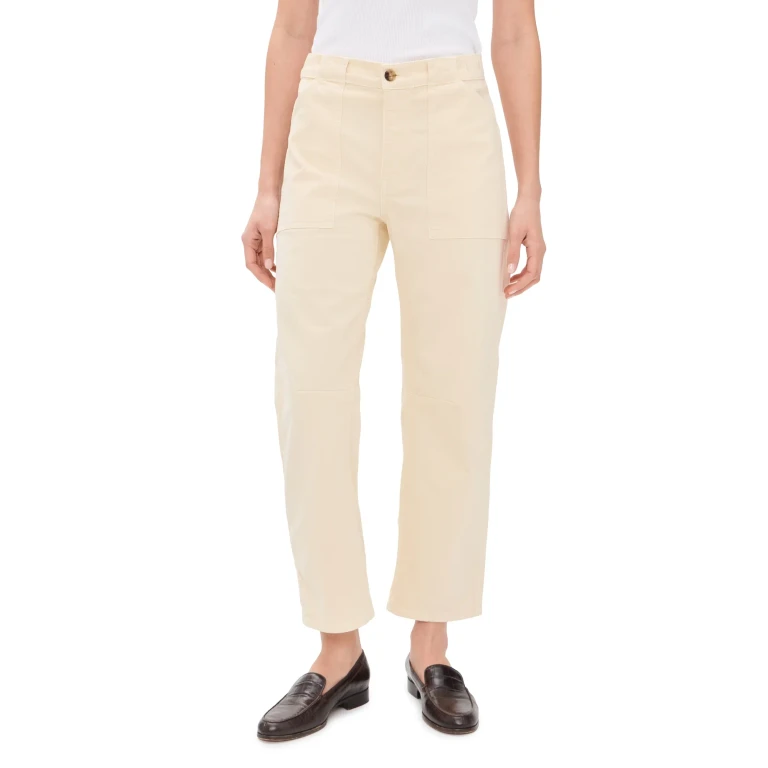 Madewell The Darted Barrel Leg Utility Pants Vanilla 28