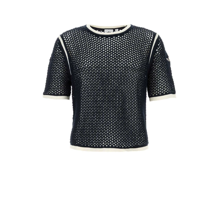 Navy Blue Crochet Wales Bonner X Adidas T-Shirt Wonderwhitegreenbluebirdnightindigo Exterior: Cotton Polyester - Men