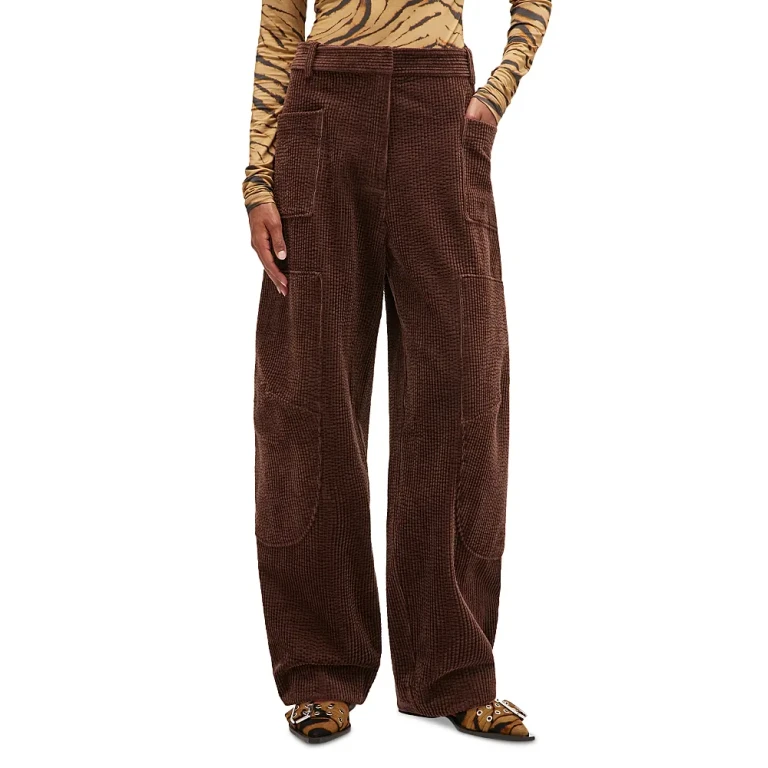 Ganni Seersucker Corduroy Pants