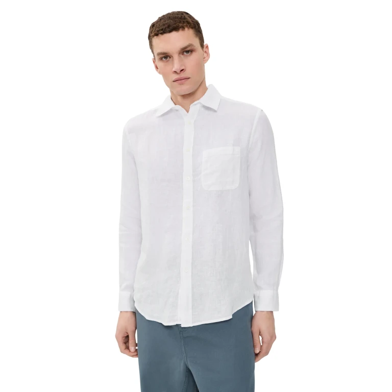 Portuguese Flannel Linen Shirt Dry Green S