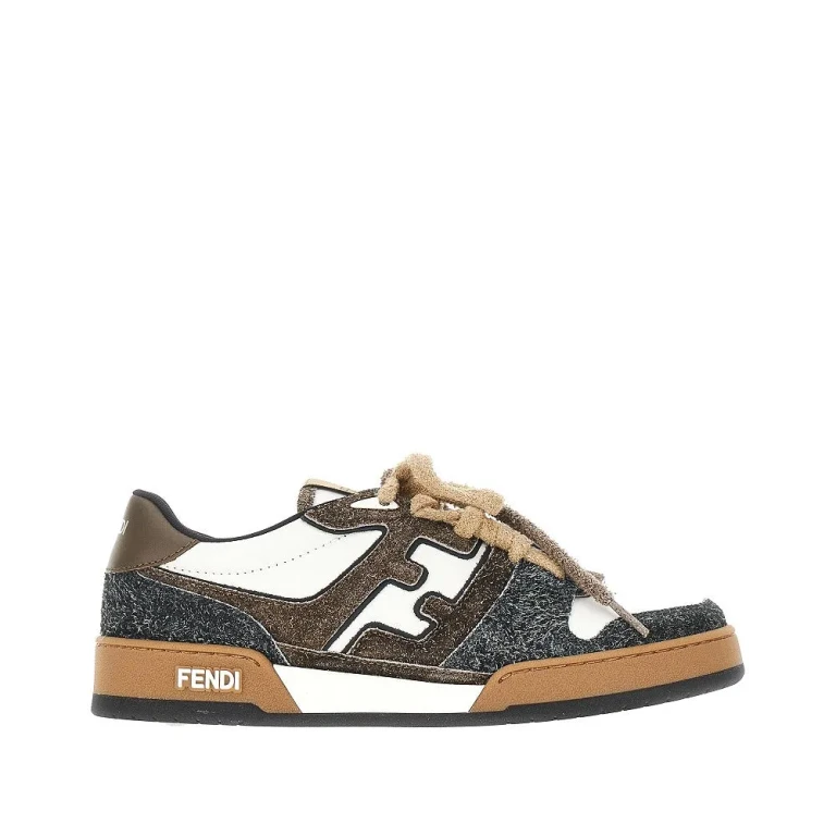 Zapatillas Fendi Match para hombre en piel y ante