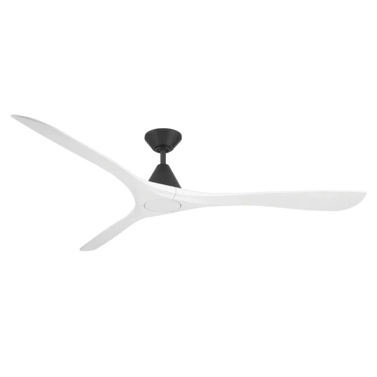 Matte Black Matte White 72" Ceiling Fan from the Carve Collection