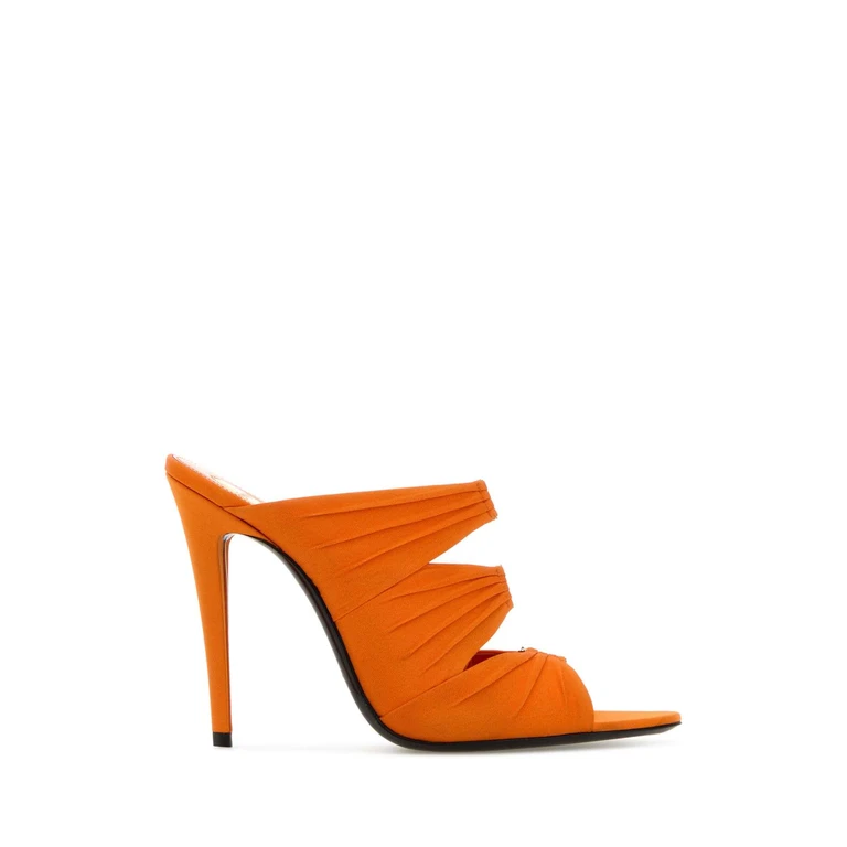 Orange Fabric Emilie Mules Cadiceorangecrysta Sandali - Women