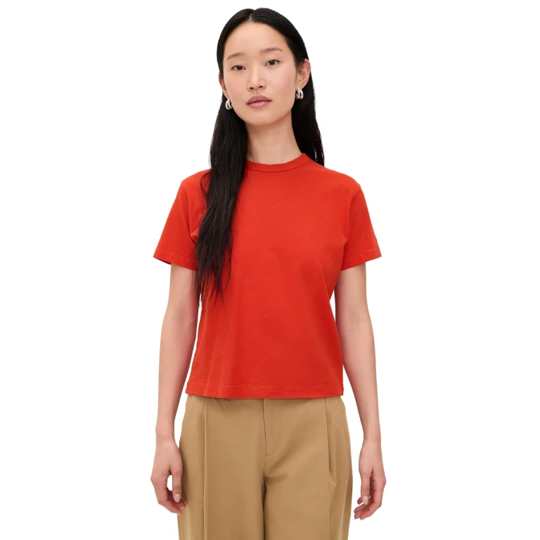 Alex Mill Garcon Tee In Linen Cotton Tomato L