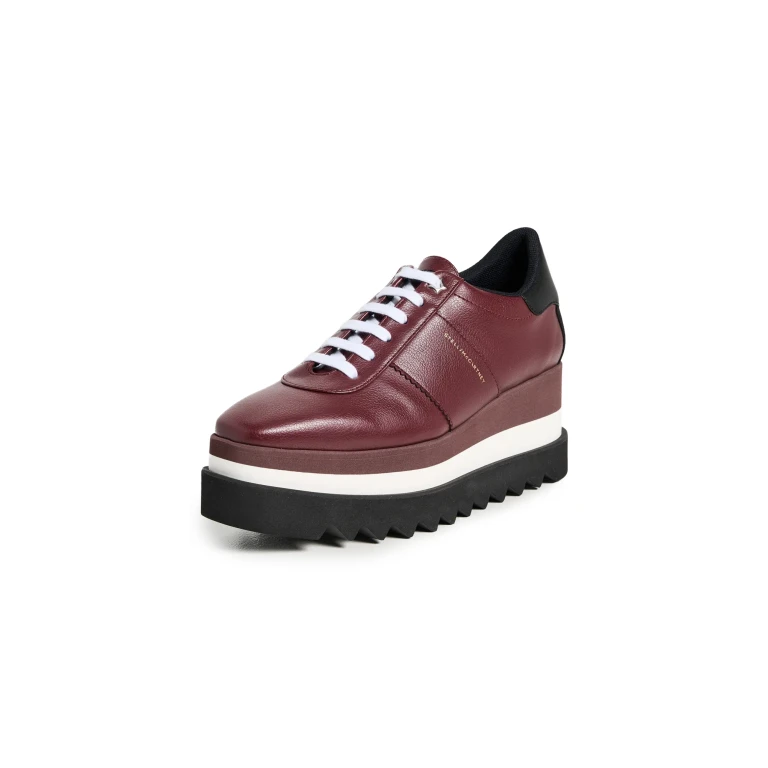 Stella McCartney Sneakelyse Soft Grainy Alter Mat with Micro Outsole Sneakers Burgundy 39