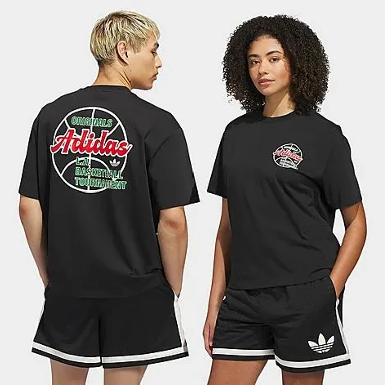 adidas Men's Originals Basketball Tournament T-Shirt in Black Size: XS